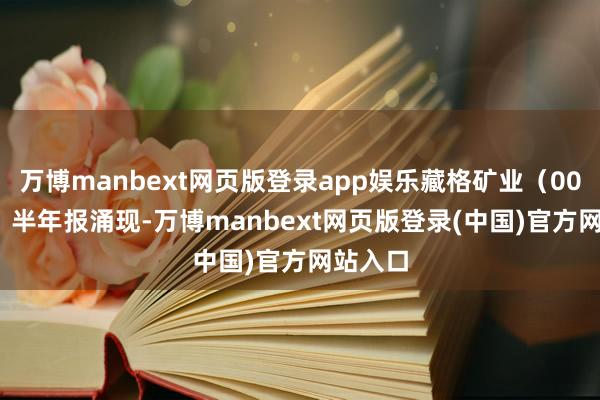 万博manbext网页版登录app娱乐藏格矿业（000408）半年报涌现-万博manbext网页版登录(中国)官方网站入口