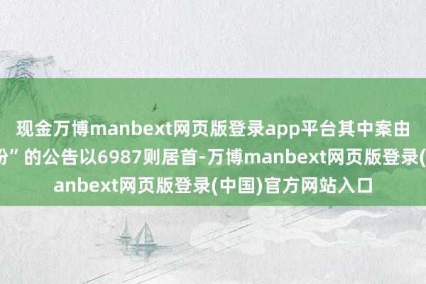 现金万博manbext网页版登录app平台其中案由为“侵害商标权纠纷”的公告以6987则居首-万博manbext网页版登录(中国)官方网站入口